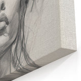 Minimalist Wall Art – Modern Abstract Female Portrait for Elegant Decor