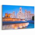 Elegant Madrid Fountain Art - Scenic Madrid Wall Art Canvas Print