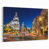 Vibrant Madrid Street Scene Art - Madrid Wall Art Canvas Print