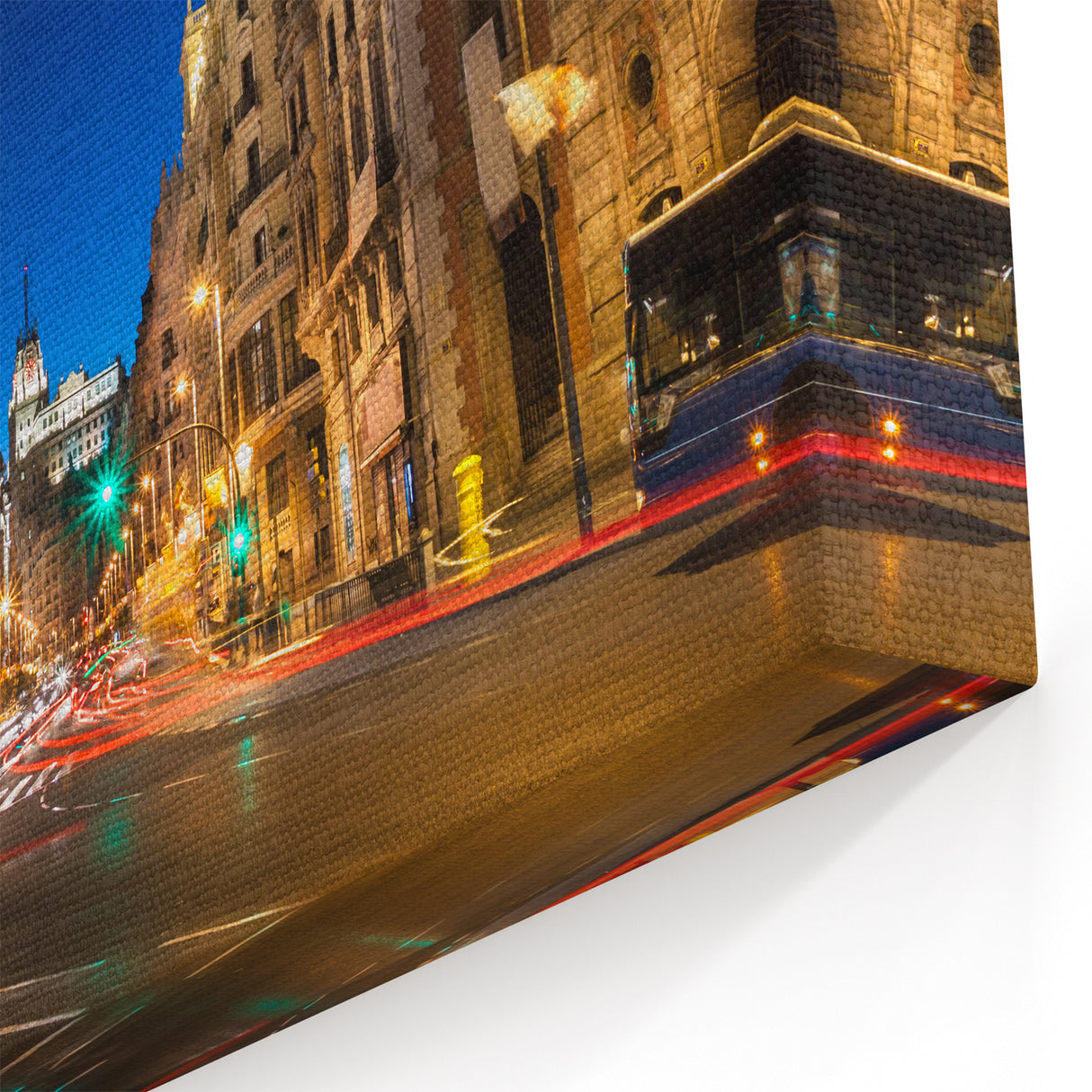 Vibrant Madrid Street Scene Art - Madrid Wall Art Canvas Print