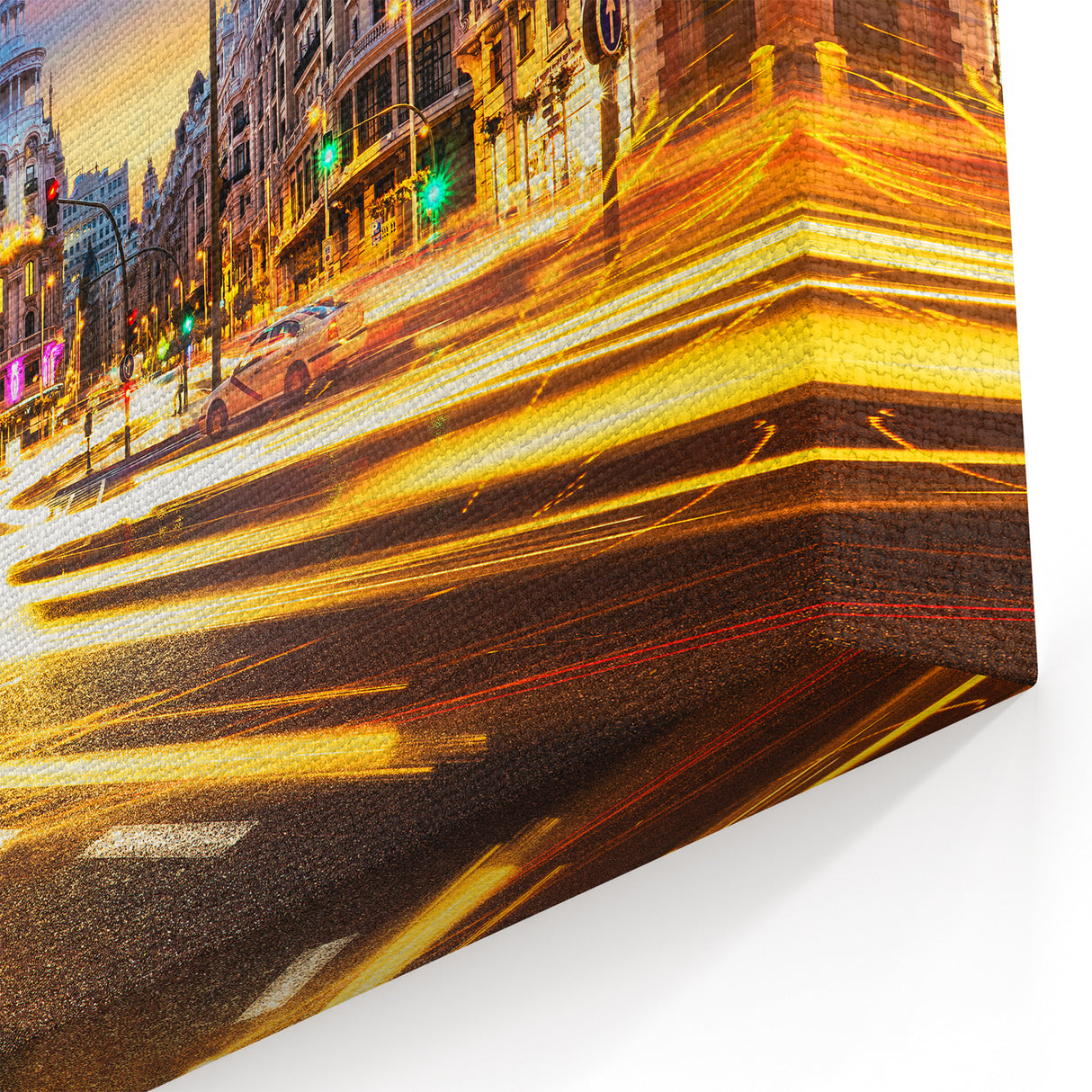 Madrid Street Lights at Dusk - Stunning Madrid Wall Art Canvas Print