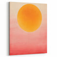 Minimalist Wall Art – Bold Sunset Circle in Pink and Orange Tones for Decor