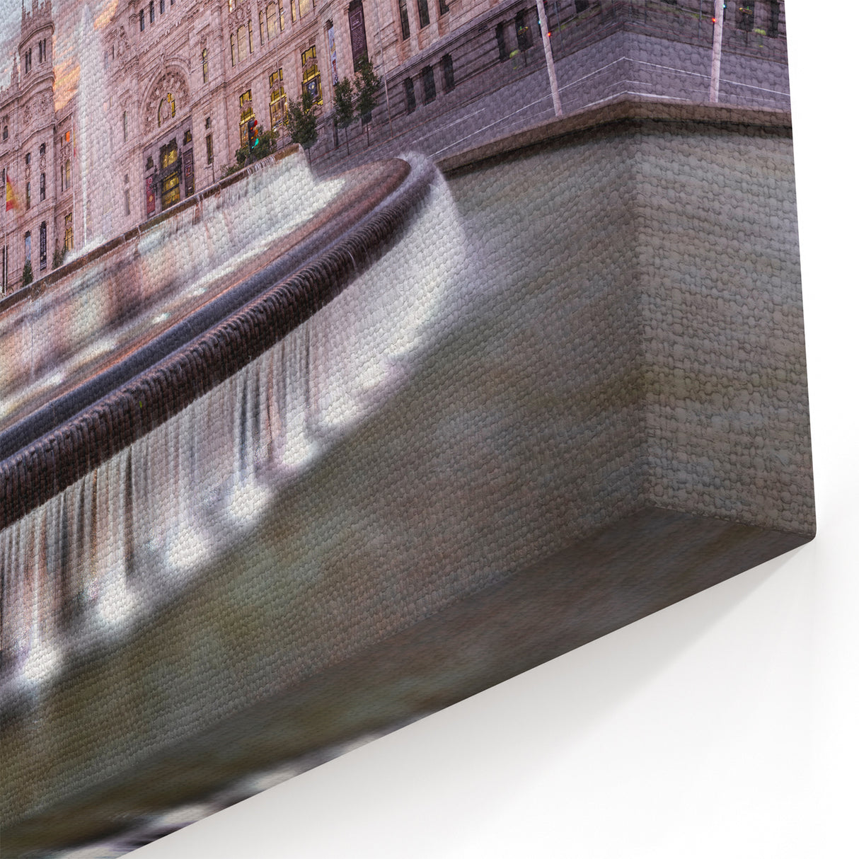 Madrid Fountain at Sunset - Stunning Madrid Wall Art Canvas Print
