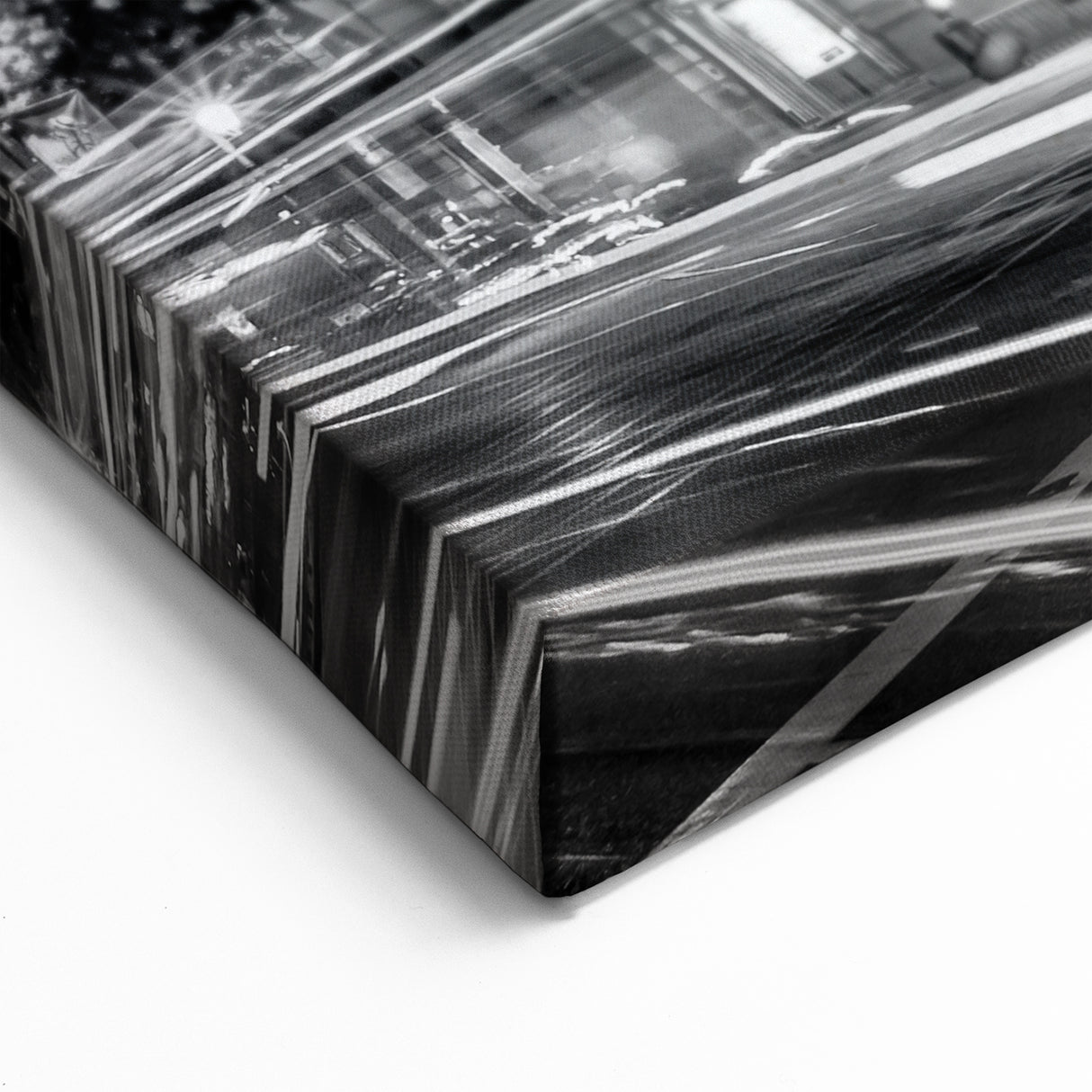 Stunning Madrid Cityscape Art - Iconic Gran Vía in Black and White Canvas