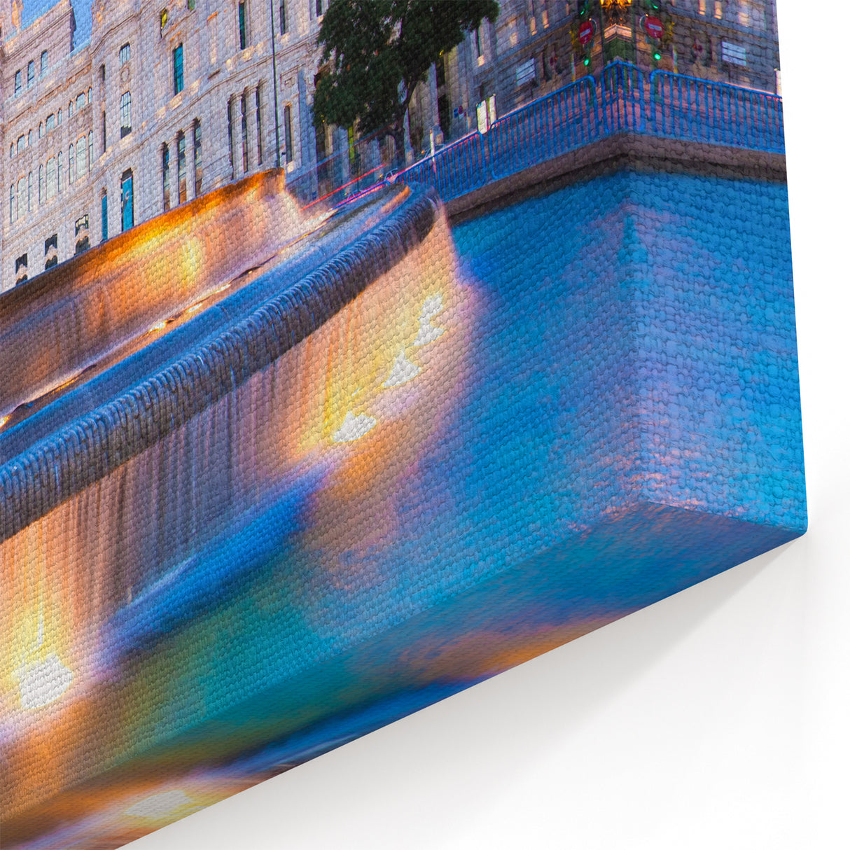 Madrid Cityscape Art - Plaza de Cibeles Fountain in Vibrant Canvas Print