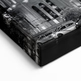 Madrid Architecture Art - Palacio de Cibeles at Night in Black and White