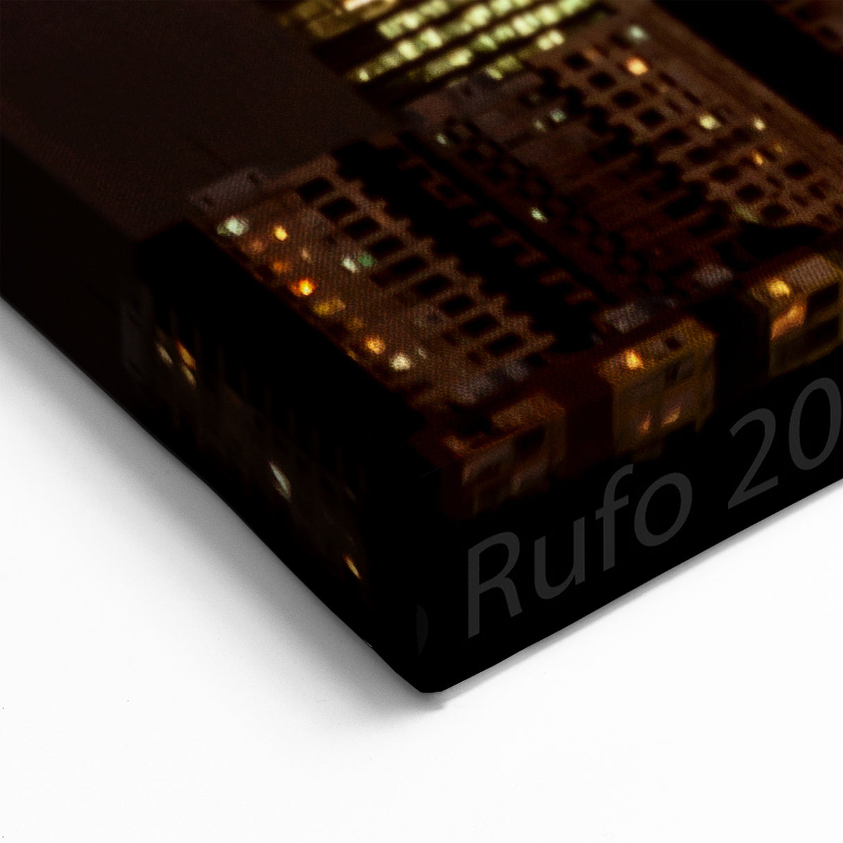 Madrid Skyline Art - Cuatro Torres and Full Moon Cityscape Canvas Print