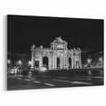 Puerta de Alcalá Madrid Wall Art - Black and White Cityscape Canvas Prints