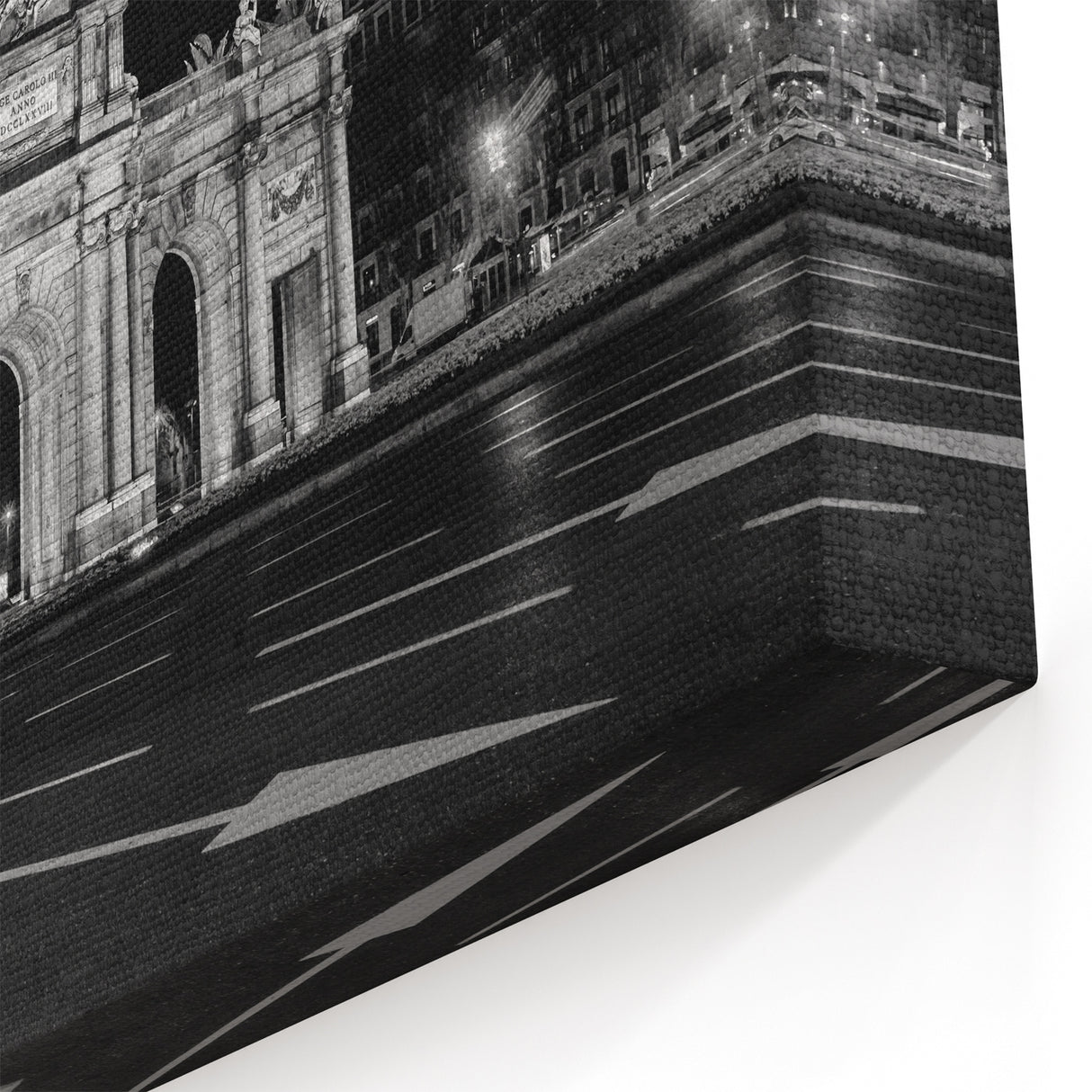 Puerta de Alcalá Madrid Wall Art - Black and White Cityscape Canvas Prints