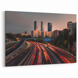 Madrid Night Cityscape Wall Art - Modern Madrid Canvas Prints