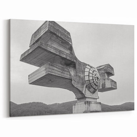 Brutalist Wall Art | Modern Industrial Concrete Geometric Sculpture Print