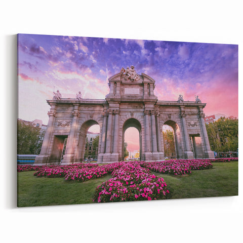 Puerta de Alcalá Madrid Wall Art - Colorful Cityscape Canvas Prints