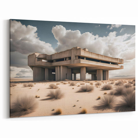 Brutalist Wall Art | Modern Desert Industrial Concrete Architecture Print