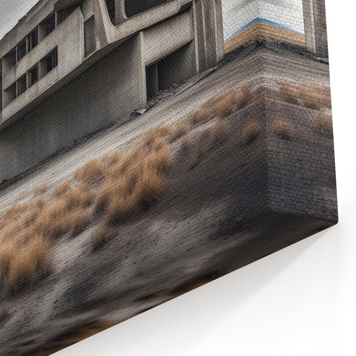 Brutalist Wall Art | Stark Industrial Concrete Architecture Desert Print