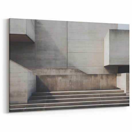 Brutalist Wall Art | Minimalist Concrete Architecture Geometric Print