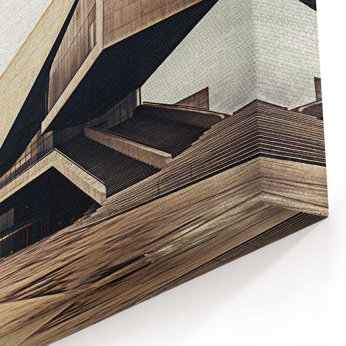Brutalist Wall Art | Bold Industrial Concrete Architecture Design Print