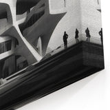 Brutalist Wall Art | Futuristic Concrete Architecture Geometric Print