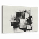 Brutalist Wall Art | Abstract Geometric Black and White Industrial Print