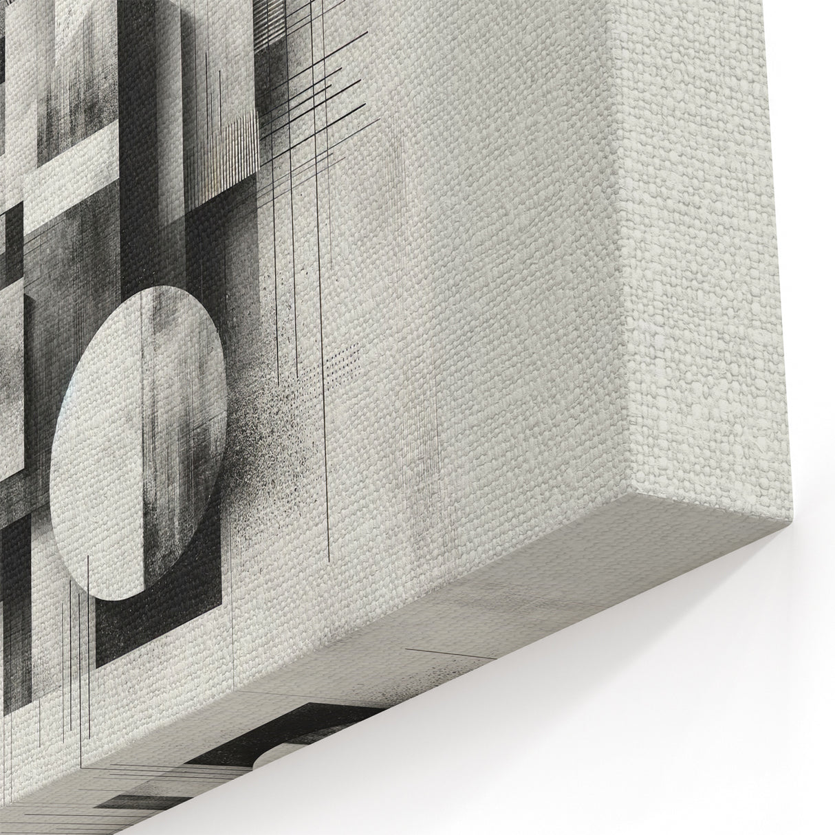 Brutalist Wall Art | Abstract Geometric Black and White Modern Art Print