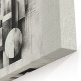 Brutalist Wall Art | Abstract Geometric Black and White Modern Art Print