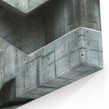 Brutalist Wall Art | Raw Concrete Geometric Structure Industrial Print