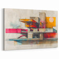 Modern Brutalist Wall Art with Geometric Concrete Forms | Industrial Style
