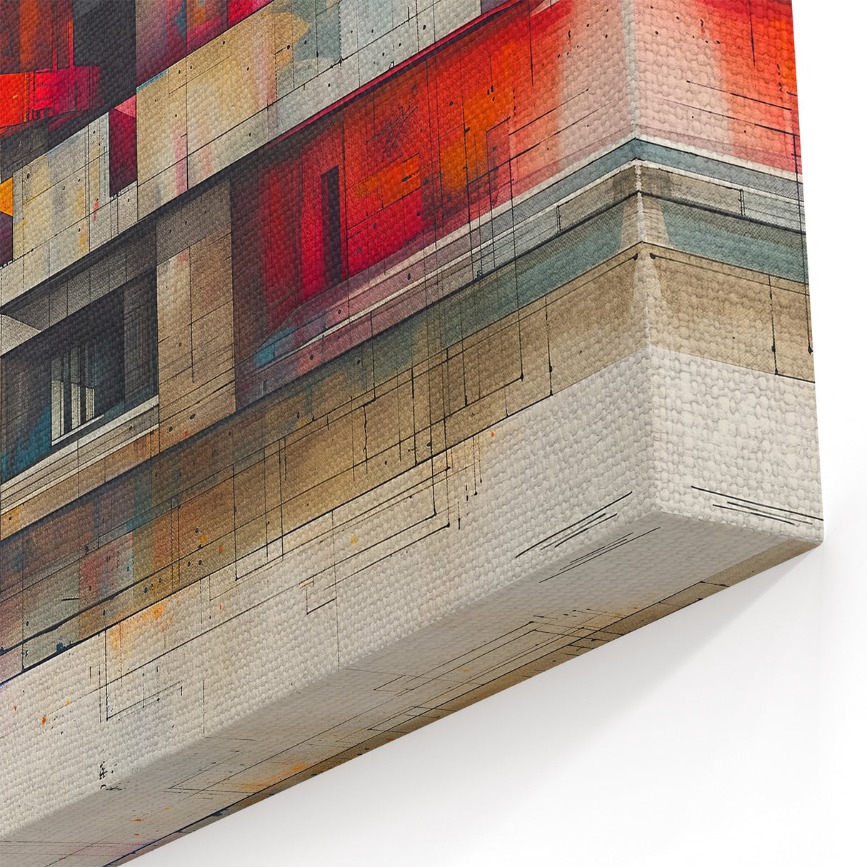 Modern Brutalist Wall Art with Geometric Concrete Forms | Industrial Style