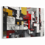 Bold Brutalist Wall Art | Industrial Geometric Design with Concrete Textures