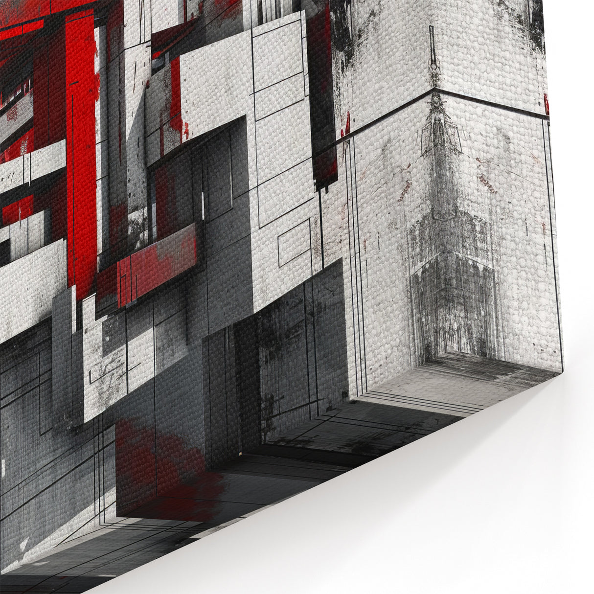 Bold Brutalist Wall Art | Industrial Geometric Design with Concrete Textures