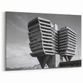 Architectural Brutalist Wall Art | Monochrome Modern Industrial Design