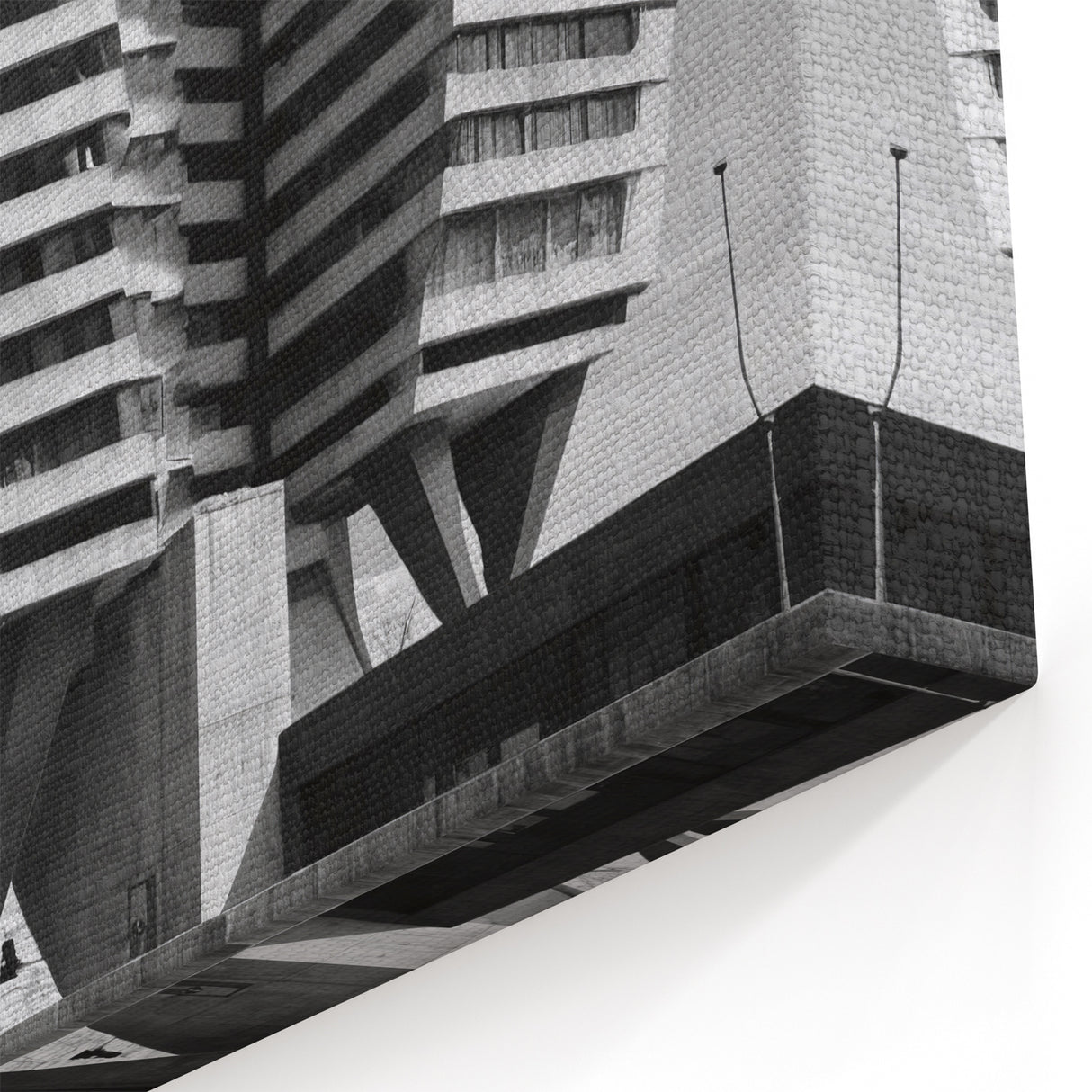 Architectural Brutalist Wall Art | Monochrome Modern Industrial Design