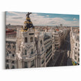 Gran Vía Madrid Wall Art - Aerial Cityscape Canvas Prints