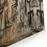 Expressive Brutalist Wall Art | Abstract Geometric Industrial Design Canvas