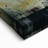 Industrial Brutalist Wall Art | Abstract Geometric Canvas with Raw Texture