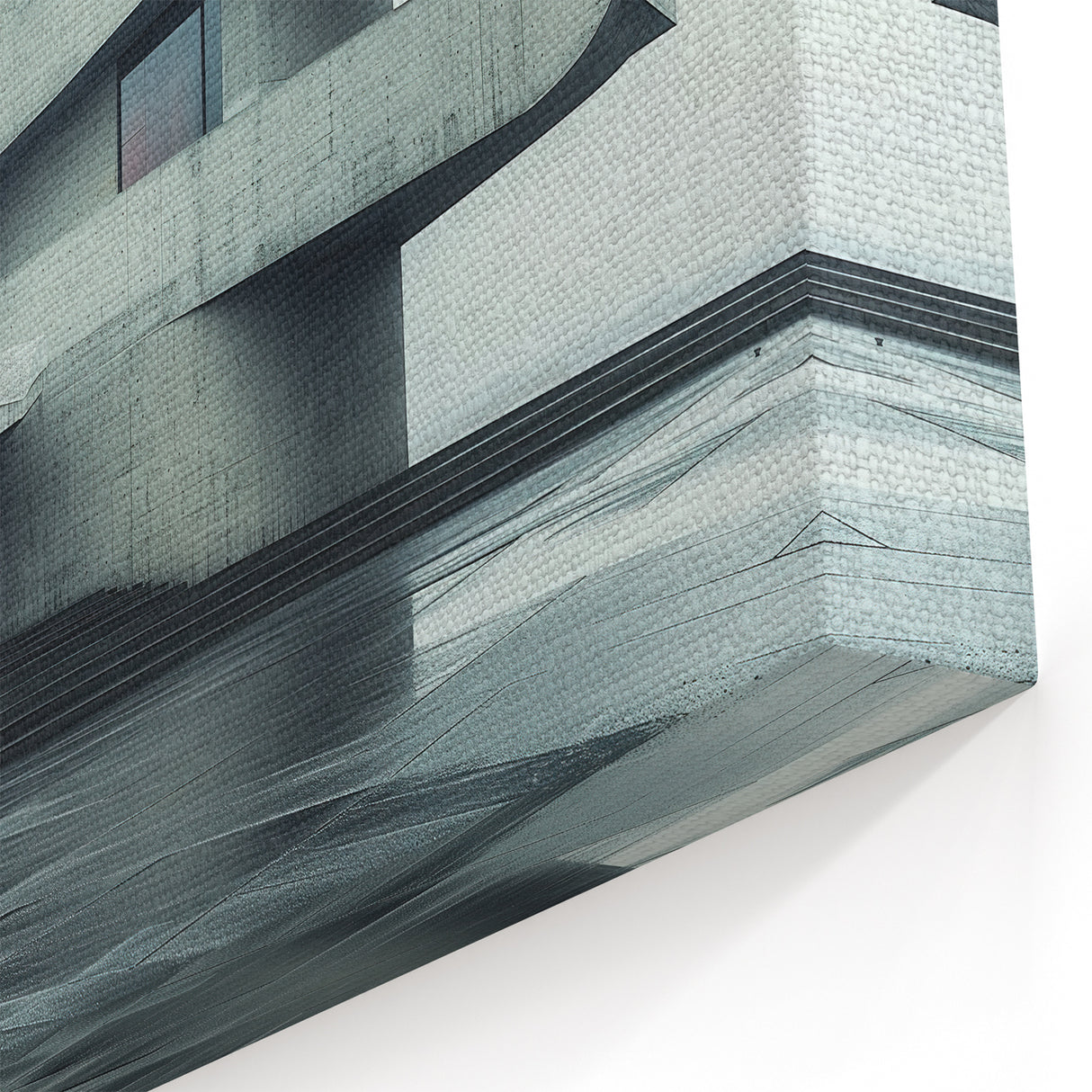 Minimalist Brutalist Wall Art | Geometric Concrete Architectural Design