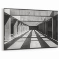 Minimalist Brutalist Wall Art | Geometric Concrete Architecture in Monochrome