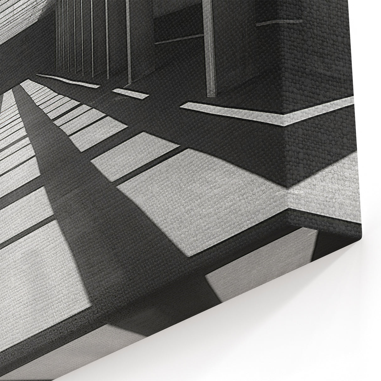Minimalist Brutalist Wall Art | Geometric Concrete Architecture in Monochrome