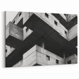 Geometric Brutalist Wall Art | Concrete Architecture in Monochrome