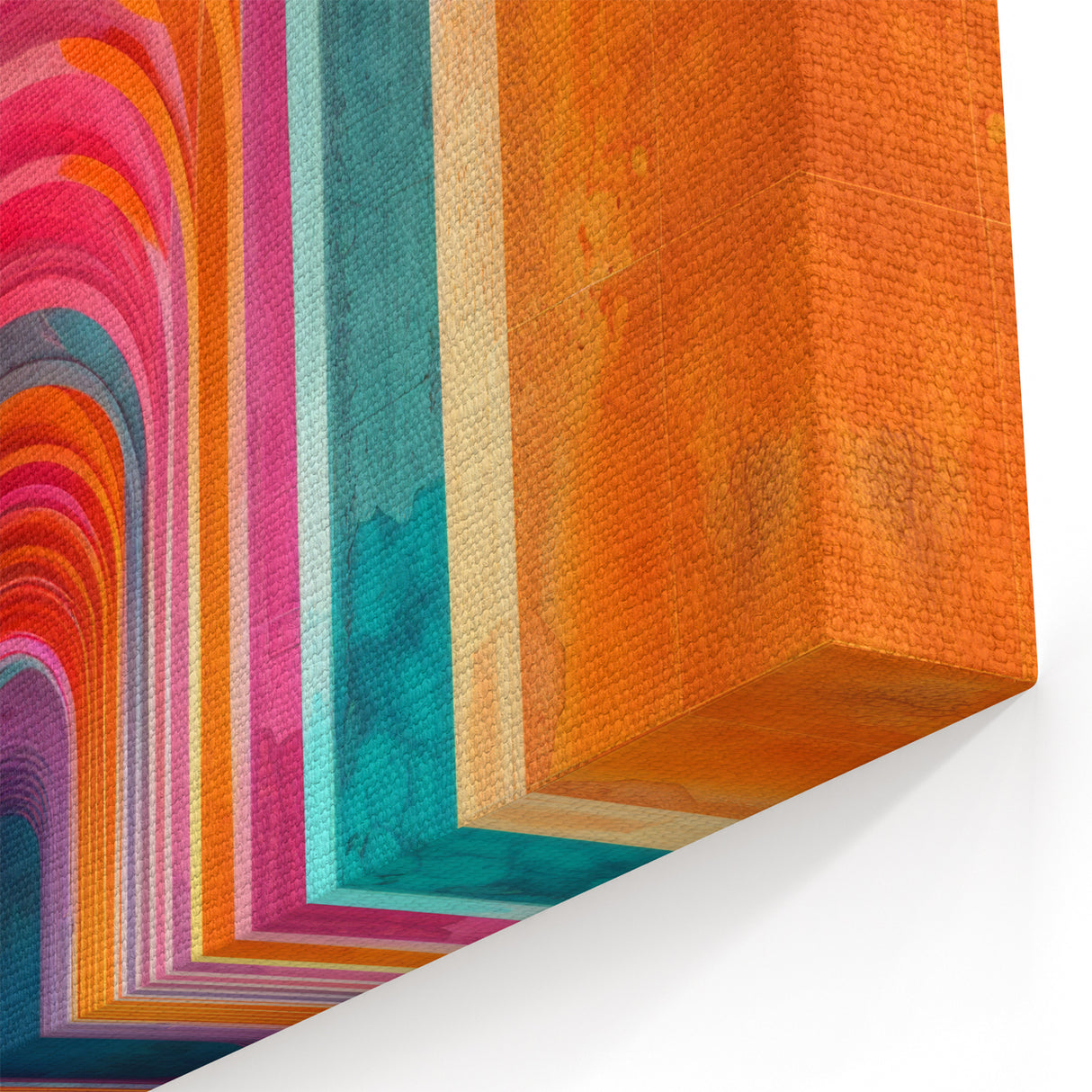 Vibrant Brutalist Wall Art | Colorful Geometric Arches in Concrete Design