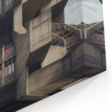 Brutalist Wall Art | Architectural Geometric Design | Industrial Canvas Print