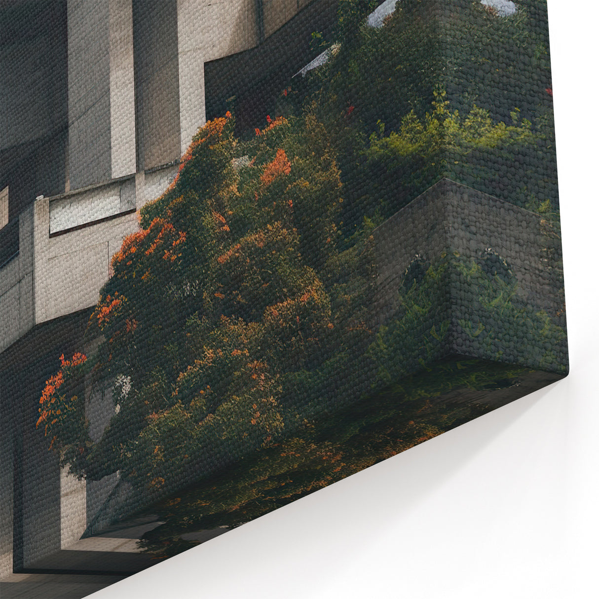 Brutalist Wall Art | Modern Geometric Architecture | Industrial Canvas Print