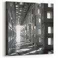 Brutalist Wall Art | Modern Industrial Geometric Tunnel | Concrete Aesthetic