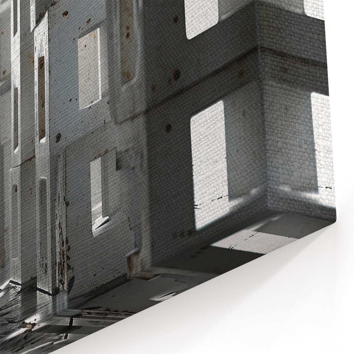 Brutalist Wall Art | Modern Industrial Geometric Tunnel | Concrete Aesthetic