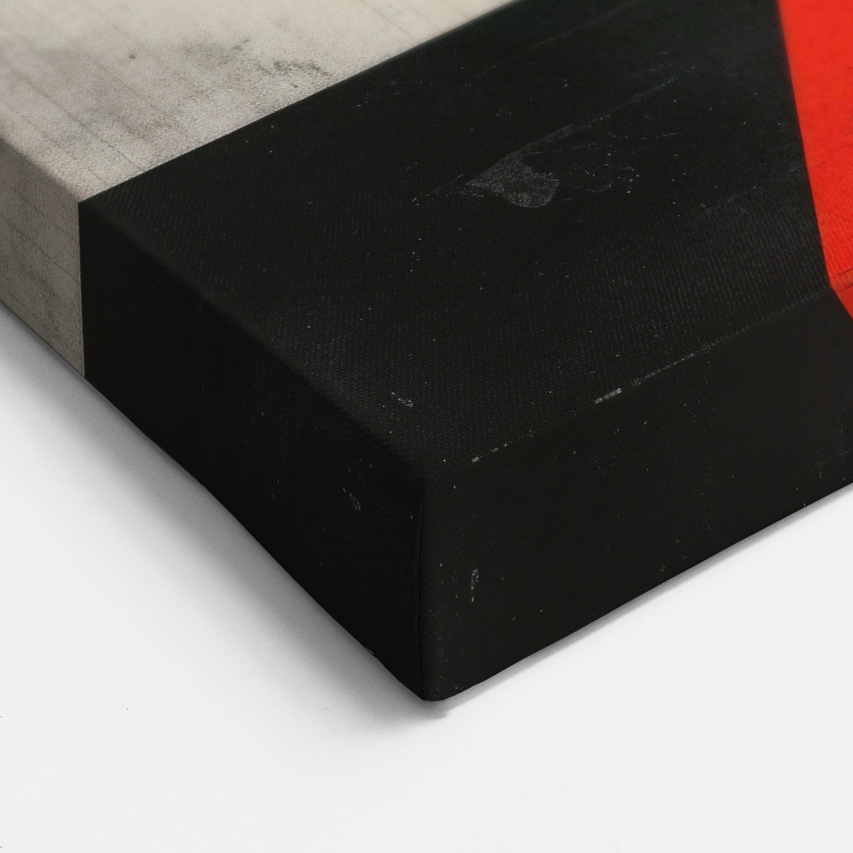 Brutalist Wall Art | Geometric Concrete Structure | Red Abstract Canvas Print
