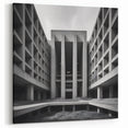 Brutalist Wall Art | Geometric Concrete Architecture | Industrial Canvas