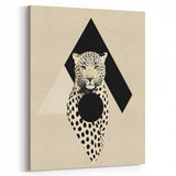 Abstract Minimalist Art: Modern Leopard Geometric Minimalist Wall Art Print