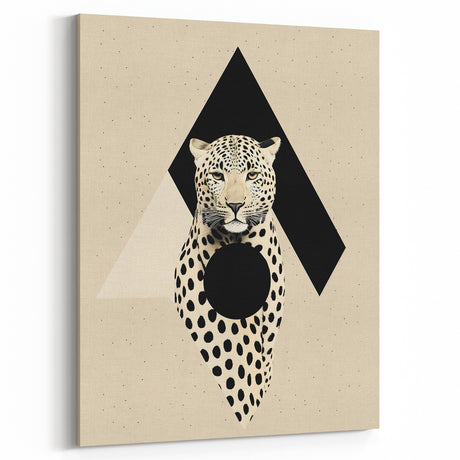 Abstract Minimalist Art: Modern Leopard Geometric Minimalist Wall Art Print