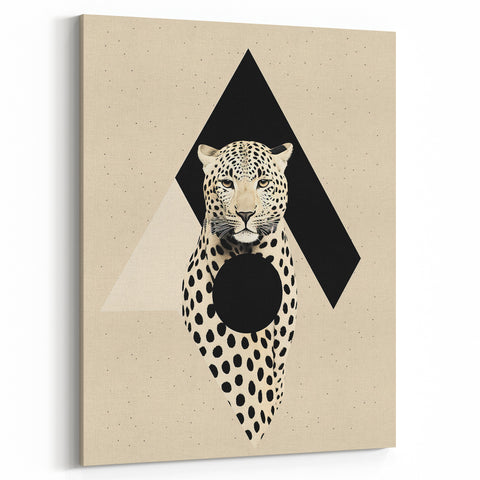 Abstract Minimalist Art: Modern Leopard Geometric Minimalist Wall Art Print