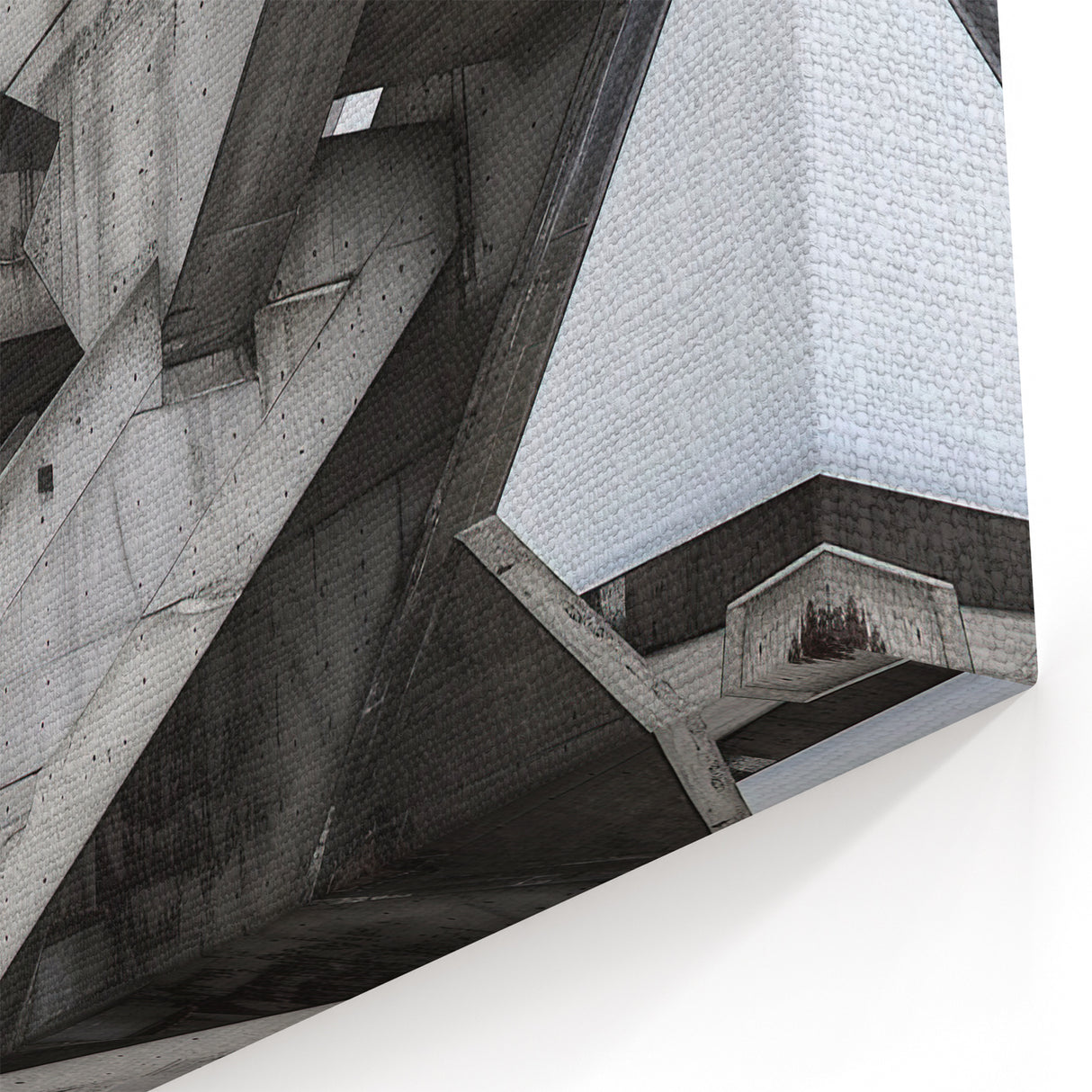 Brutalist Wall Art | Geometric Concrete Structure | Industrial Design Print