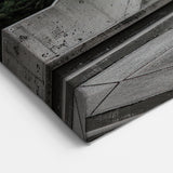 Brutalist Wall Art | Geometric Concrete Structure | Industrial Design Print